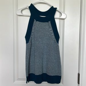 High neck sweater sleeveless shirt